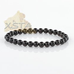 Dark cherry round amber bracelet